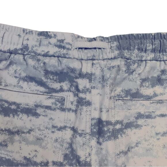 Athleta Farallon Jogger Fog Camo Coast Gray Drawstring Pants Small Blue Green - Picture 9 of 14
